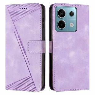 For Xiaomi Redmi Note 13 Pro 4G Global Dream Triangle Leather Phone Case with Lanyard(Purple)