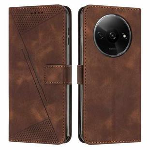 For Xiaomi Redmi A3 Dream Triangle Leather Phone Case with Lanyard(Brown)