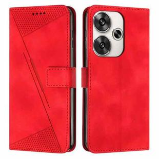 For Xiaomi Redmi Turbo 3 Dream Triangle Leather Phone Case with Lanyard(Red)