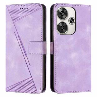 For Xiaomi Redmi Turbo 3 Dream Triangle Leather Phone Case with Lanyard(Purple)