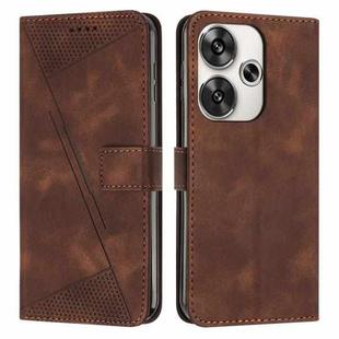 For Xiaomi Redmi Turbo 3 Dream Triangle Leather Phone Case with Lanyard(Brown)