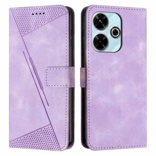 For Xiaomi Redmi 13 4G Dream Triangle Leather Phone Case with Lanyard(Purple)