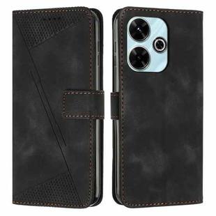 For Xiaomi Redmi 13 4G Dream Triangle Leather Phone Case with Lanyard(Black)