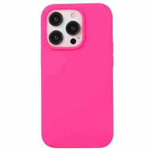 For iPhone 15 Pro Max Liquid Silicone Phone Case(Brilliant Pink)