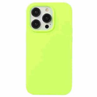 For iPhone 15 Pro Max Liquid Silicone Phone Case(Brilliant Green)