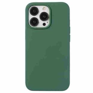 For iPhone 15 Pro Max Liquid Silicone Phone Case(Clover Green)