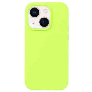 For iPhone 15 Plus Liquid Silicone Phone Case(Brilliant Green)