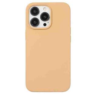 For iPhone 14 Pro Max Liquid Silicone Phone Case(Khaki)