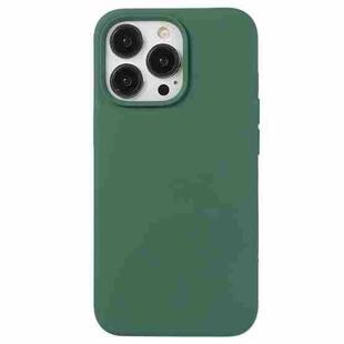 For iPhone 14 Pro Liquid Silicone Phone Case(Clover Green)