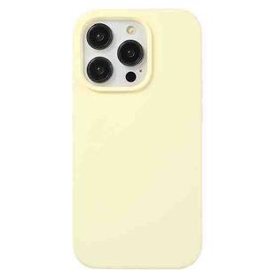 For iPhone 13 Pro Max Liquid Silicone Phone Case(Milky Yellow)