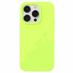 For iPhone 13 Pro Max Liquid Silicone Phone Case(Brilliant Green)