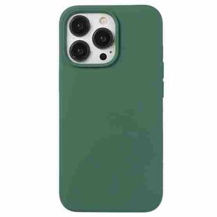 For iPhone 13 Pro Max Liquid Silicone Phone Case(Clover Green)