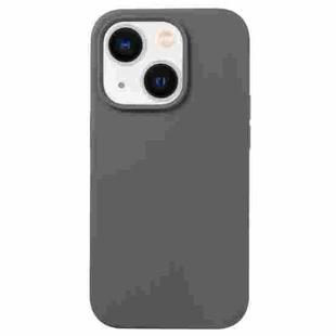 For iPhone 13 mini Liquid Silicone Phone Case(Charcoal Black)