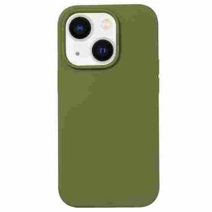 For iPhone 13 mini Liquid Silicone Phone Case(Pine Green)