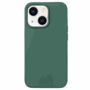 For iPhone 13 mini Liquid Silicone Phone Case(Clover Green)