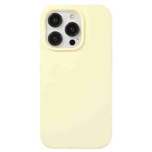 For iPhone 12 / 12 Pro Liquid Silicone Phone Case(Milky Yellow)