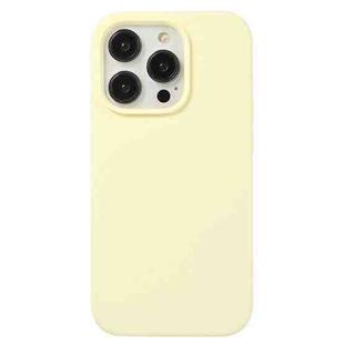 For iPhone 12 Pro Max Liquid Silicone Phone Case(Milky Yellow)