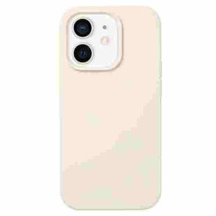 For iPhone 12 mini Liquid Silicone Phone Case(Antique White)