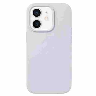For iPhone 12 mini Liquid Silicone Phone Case(Blue Grey)