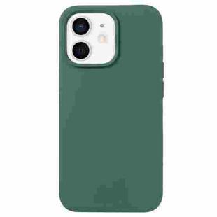 For iPhone 12 mini Liquid Silicone Phone Case(Clover Green)