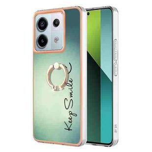 For Xiaomi Redmi Note 13 Pro 5G Global Electroplating Dual-side IMD Phone Case with Ring Holder(Smile)