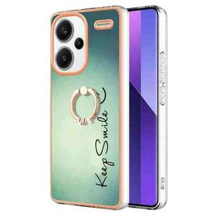 For Xiaomi Redmi Note 13 Pro+ 5G Electroplating Dual-side IMD Phone Case with Ring Holder(Smile)