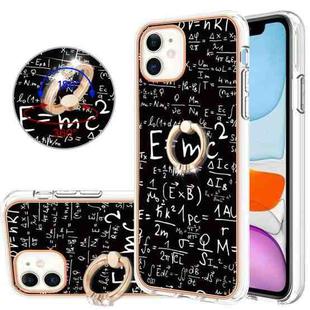 For iPhone 11 Electroplating Dual-side IMD Phone Case with Ring Holder(Equation)