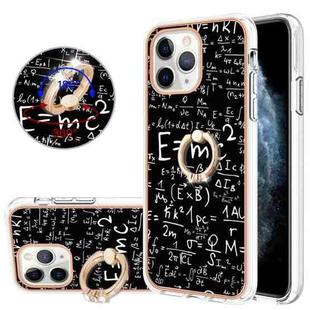 For iPhone 11 Pro Electroplating Dual-side IMD Phone Case with Ring Holder(Equation)
