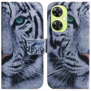 For OnePlus Nord CE 3 Lite/Nord N30 Coloured Drawing Flip Leather Phone Case(Tiger)