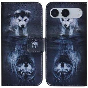 For OnePlus Nord 4 Coloured Drawing Flip Leather Phone Case(Wolf and Dog)