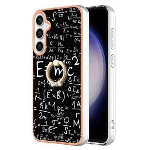 For Samsung Galaxy S23 FE 5G Electroplating Dual-side IMD Phone Case with Ring Holder(Equation)