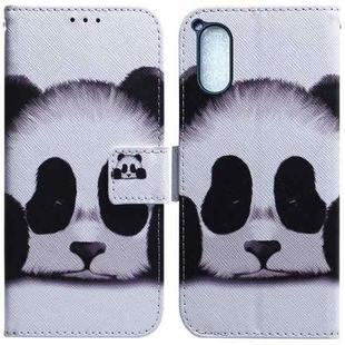 For Sony Xperia 5 V Coloured Drawing Flip Leather Phone Case(Panda)