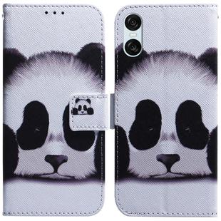 For Sony Xperia 10 VI Coloured Drawing Flip Leather Phone Case(Panda)