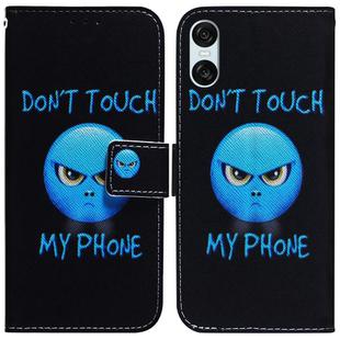 For Sony Xperia 10 VI Coloured Drawing Flip Leather Phone Case(Anger)
