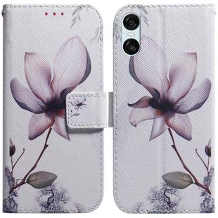 For Sony Xperia 10 VI Coloured Drawing Flip Leather Phone Case(Magnolia)