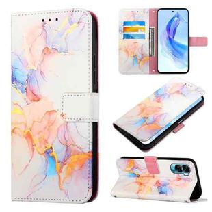 For Honor 90 Lite PT003 Marble Pattern Flip Leather Phone Case(LS004)