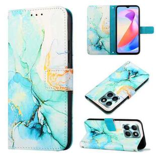 For Honor X6a PT003 Marble Pattern Flip Leather Phone Case(Green)