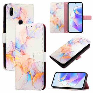 For Honor 9X 4G Global / Huawei Enjoy 10 Plus PT003 Marble Pattern Flip Leather Phone Case(Marble White)