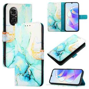 For Honor 50 SE / Huawei nova 9 SE PT003 Marble Pattern Flip Leather Phone Case(Green)