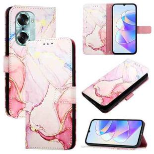 For Honor 60 PT003 Marble Pattern Flip Leather Phone Case(Rose Gold)