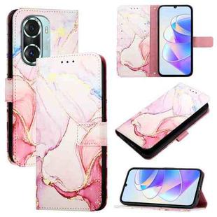 For Honor 60 Pro PT003 Marble Pattern Flip Leather Phone Case(Rose Gold)