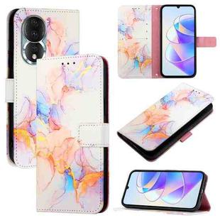 For Honor 80 PT003 Marble Pattern Flip Leather Phone Case(Marble White)