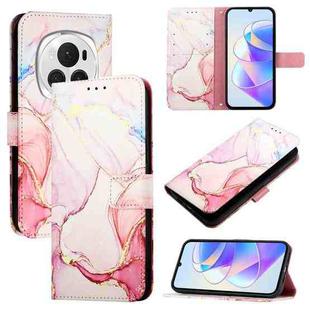 For Honor Magic6 Pro PT003 Marble Pattern Flip Leather Phone Case(Rose Gold)