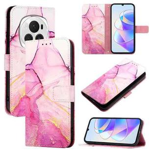For Honor Magic6 Pro PT003 Marble Pattern Flip Leather Phone Case(Pink Purple Gold)