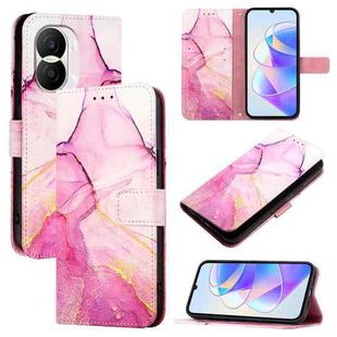 For Honor X40i PT003 Marble Pattern Flip Leather Phone Case(Pink Purple Gold)