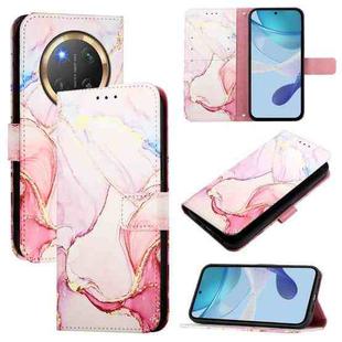 For Honor X9c 5G PT003 Marble Pattern Flip Leather Phone Case(Rose Gold)