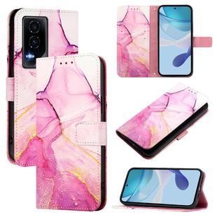 For Honor GT PT003 Marble Pattern Flip Leather Phone Case(Pink Purple Gold)