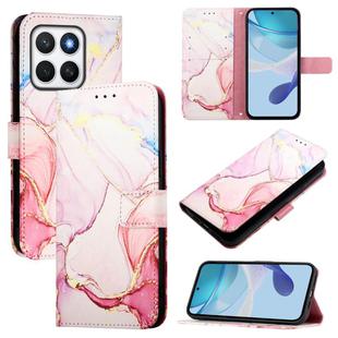 For Honor X8c 4G PT003 Marble Pattern Flip Leather Phone Case(Rose Gold)