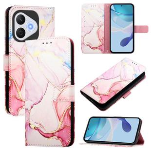 For Honor 400 Lite PT003 Marble Pattern Flip Leather Phone Case(Rose Gold)