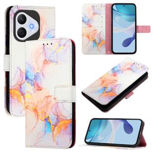 For Honor 400 Lite PT003 Marble Pattern Flip Leather Phone Case(Marble White)